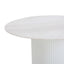 CDT8945-DW 1.2m Round Travertine Dining Table - White