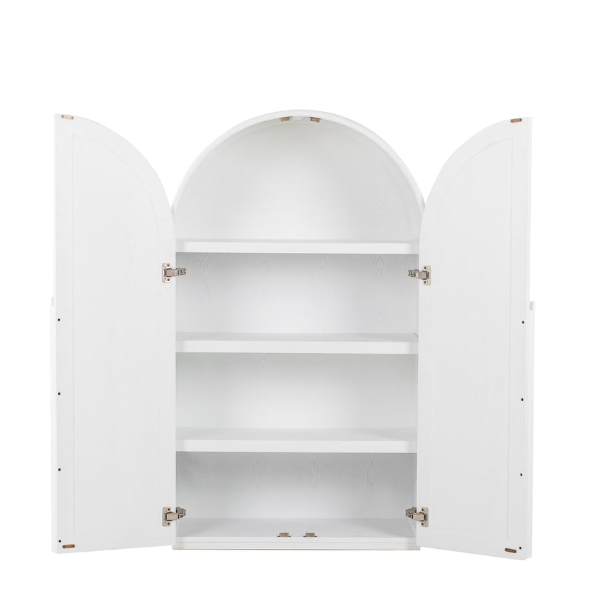 CDT8954-NI Ash Curve Cabinet - White