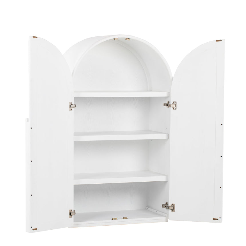 CDT8954-NI Ash Curve Cabinet - White