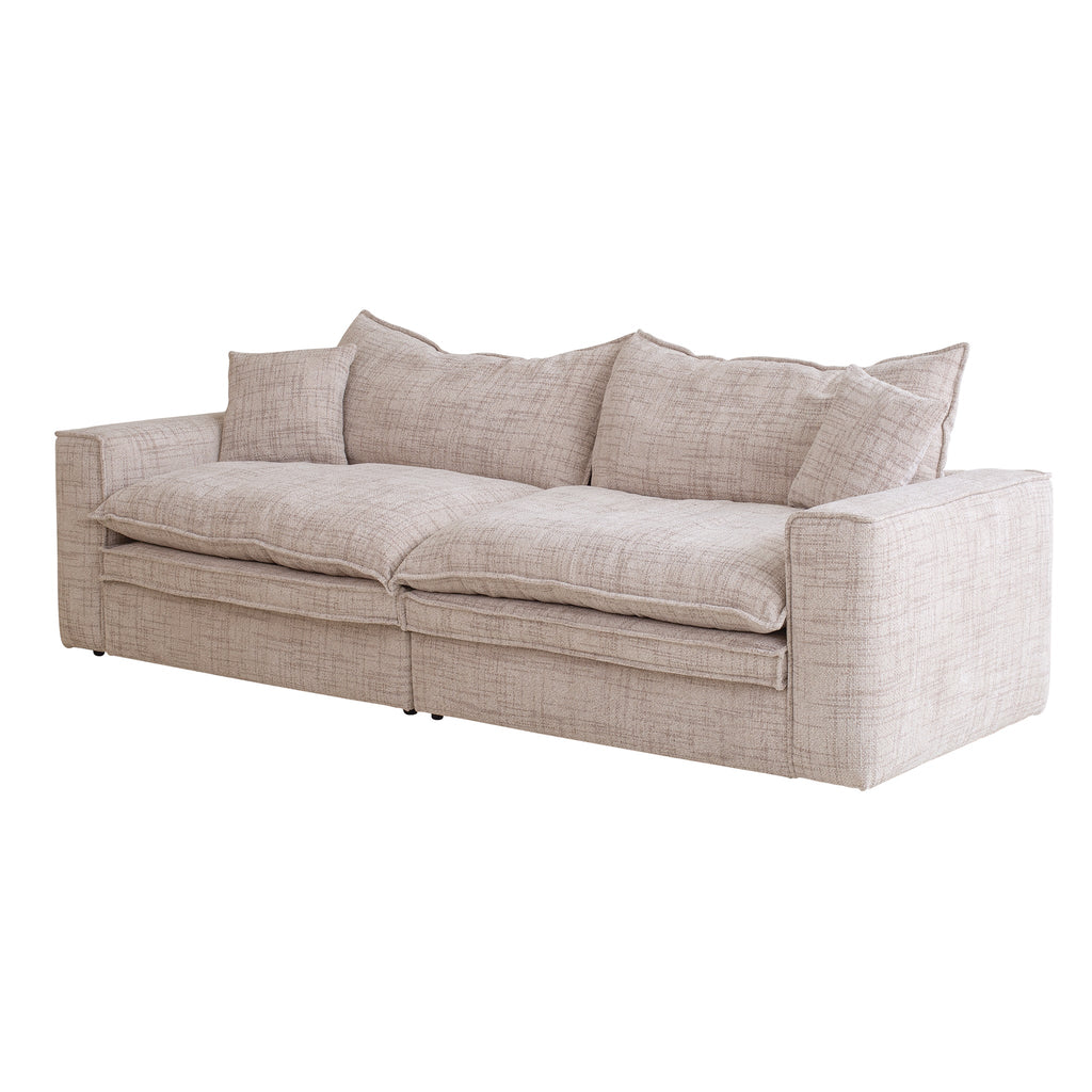 CLC10024-IG 3 Seater Fabric Sofa - Cream | Calibre Furniture