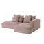 CLC10028-IG 2 Seater Right Chaise Fabric Sofa - Latte