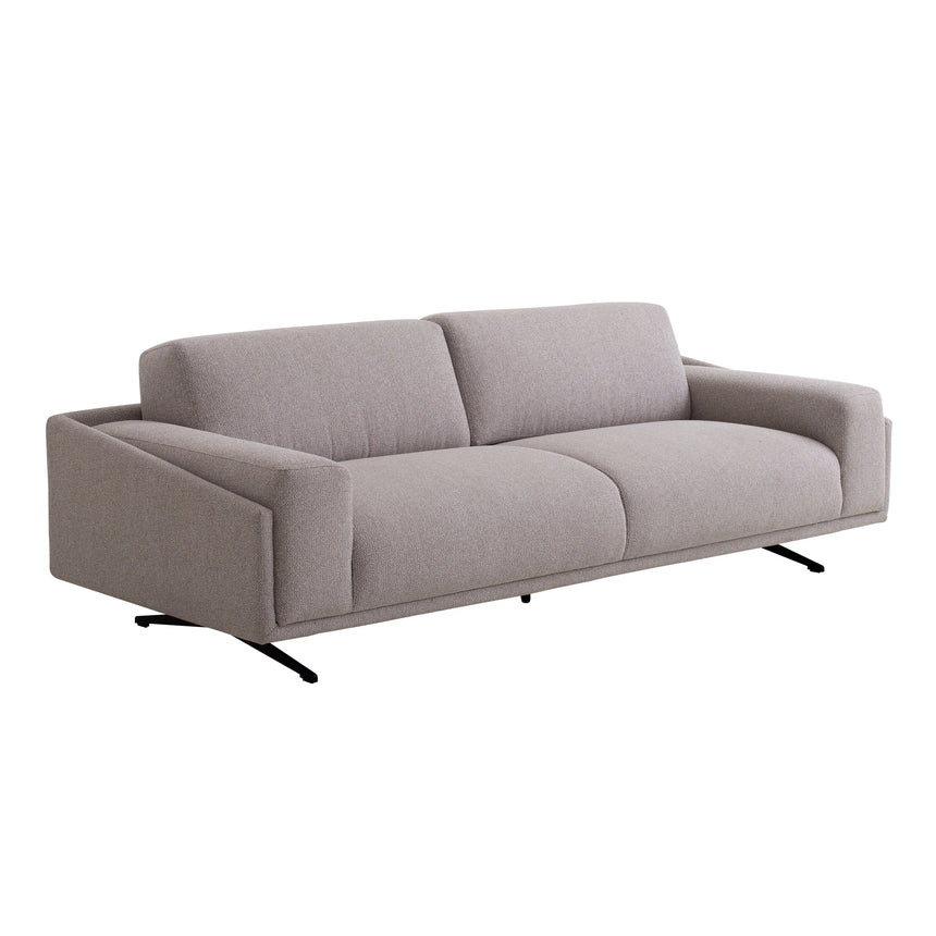 CLC8843-BS 3 Seater Fabric Sofa - Silver Grey Boucle