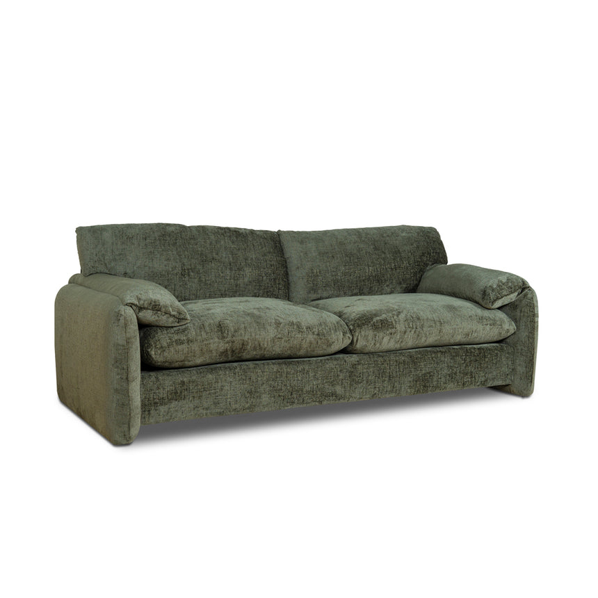 CLC10083-KJ Right Chaise Sofa - Coral Dark Green