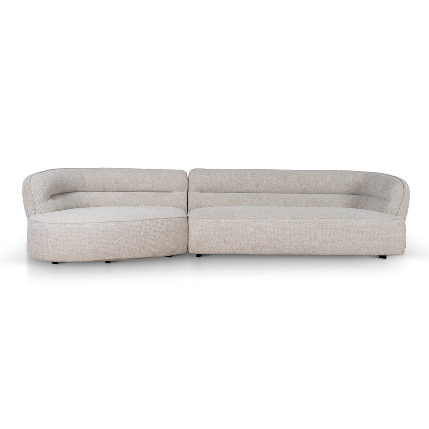 CLC10082-KJ Left Chaise Sofa - Coral Natural Linen