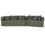 CLC10083-KJ Right Chaise Sofa - Coral Dark Green