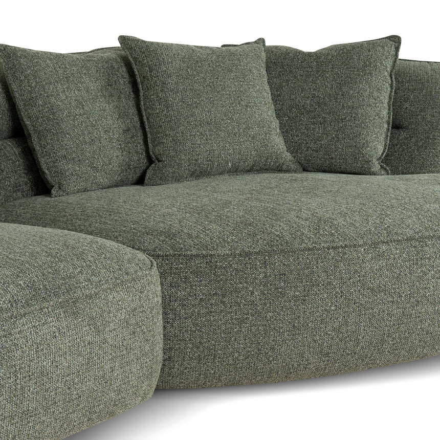 CLC10083-KJ Right Chaise Sofa - Coral Dark Green