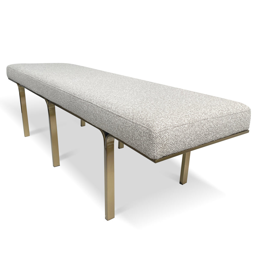 CLC10098-KS 1.5m Brushed Gold Ottoman - Clay Grey