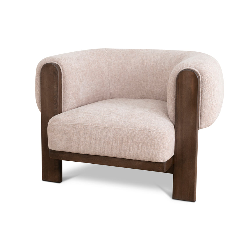 CLC10121-NI Walnut Armchair - Natural Linen