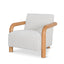 CLC10144-MY Off White Boucle Armchair - Natural Oak