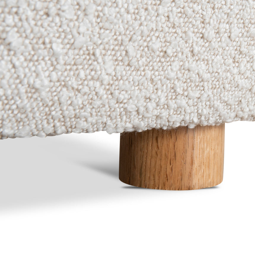 CLC10144-MY Off White Boucle Armchair - Natural Oak