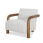 CLC10145-MY Off White Boucle Armchair - Dark Natural