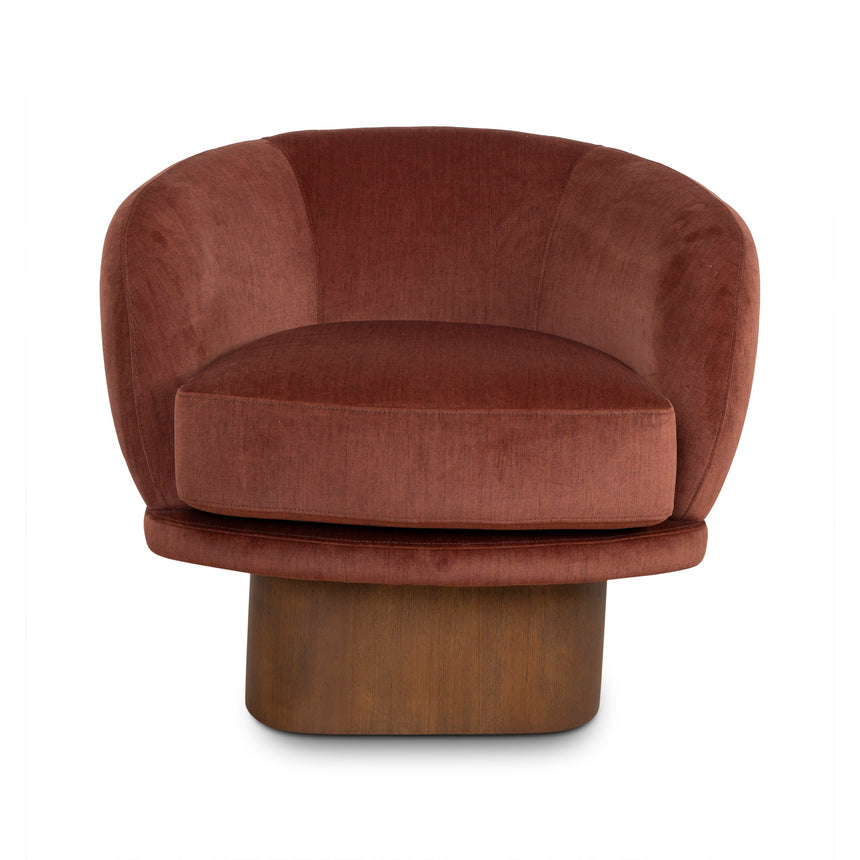 CLC10158-CA Fabric Swivel Armchair - Rustic Orange