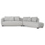 CLC10203-CA 3 Seater Right Chaise Sofa - Clay Grey