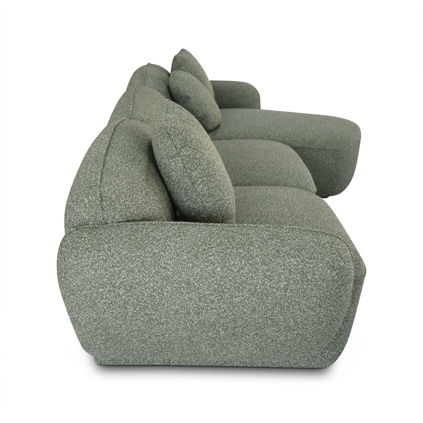 CLC10393-AE 3 Seater Right Chaise Sofa - Amazon Green