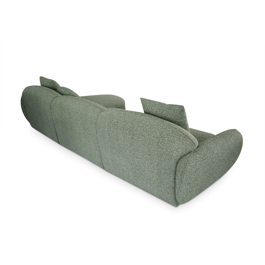 CLC10393-AE 3 Seater Right Chaise Sofa - Amazon Green