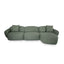 CLC10393-AE 3 Seater Right Chaise Sofa - Amazon Green