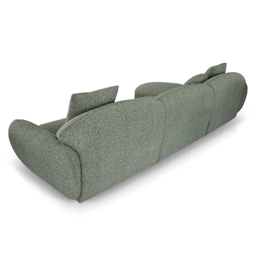 CLC10394-AE 3 Seater Left Chaise Sofa - Amazon Green