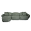 CLC10394-AE 3 Seater Left Chaise Sofa - Amazon Green