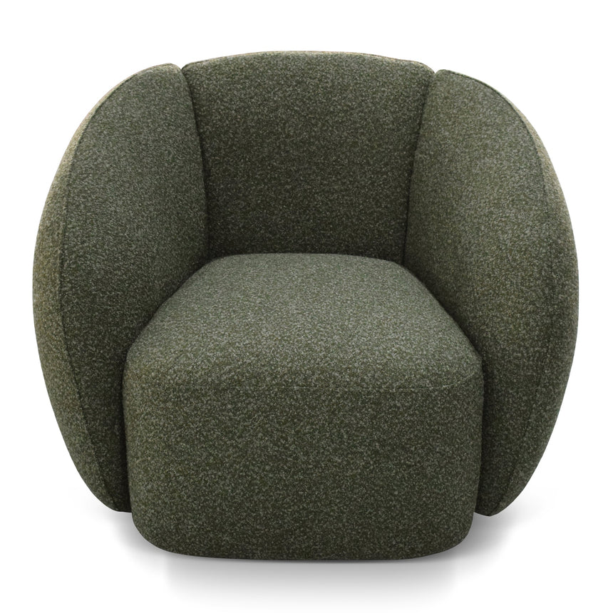 CLC8848-IG Fabric Armchair - Dark Grey Fleck - Black Oak