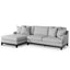 CLC6267-CA 3 Seater Left Chaise Fabric Sofa - Grey