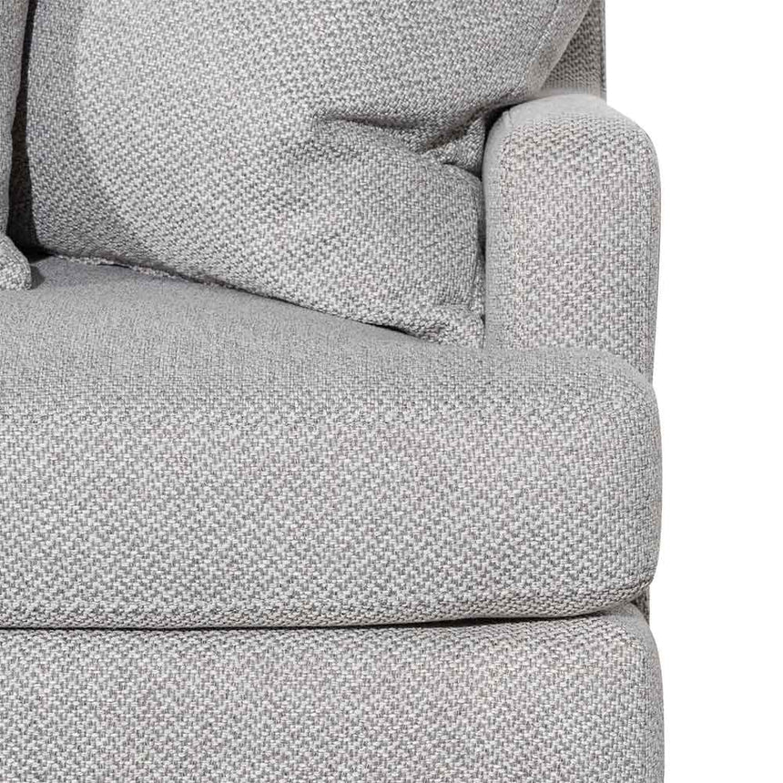 CLC6267-CA 3 Seater Left Chaise Fabric Sofa - Grey