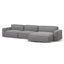 CLC8327-KSO Right Chaise Sofa - Graphite Grey