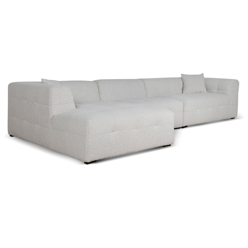 CLC8840-CA 4 Seater Left Chaise Sofa - Pearl Boucle