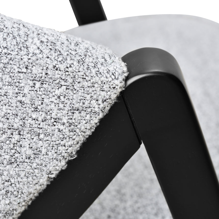 CLC8847-IG Fabric Armchair - Light Grey Fleck - Black Oak