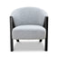 CLC8847-IG Fabric Armchair - Light Grey Fleck - Black Oak