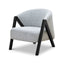 CLC8847-IG Fabric Armchair - Light Grey Fleck - Black Oak