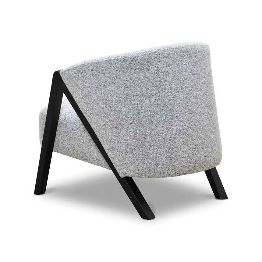 CLC8847-IG Fabric Armchair - Light Grey Fleck - Black Oak