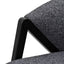 CLC8848-IG Fabric Armchair - Dark Grey Fleck - Black Oak