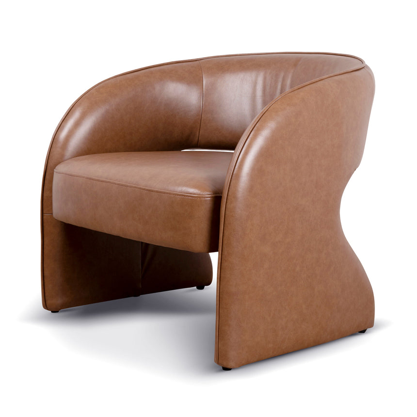 COC10360-YS Low Back Office Chair - Light Brown Leather