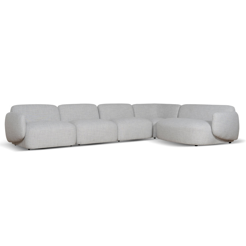 CLC8842-BS 4 Seater Fabric Sofa - Silver Grey Boucle