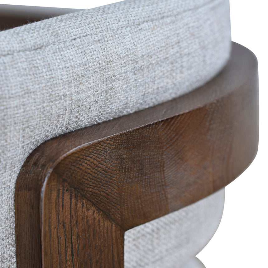 CLC8895-NI Walnut Armchair - Linen