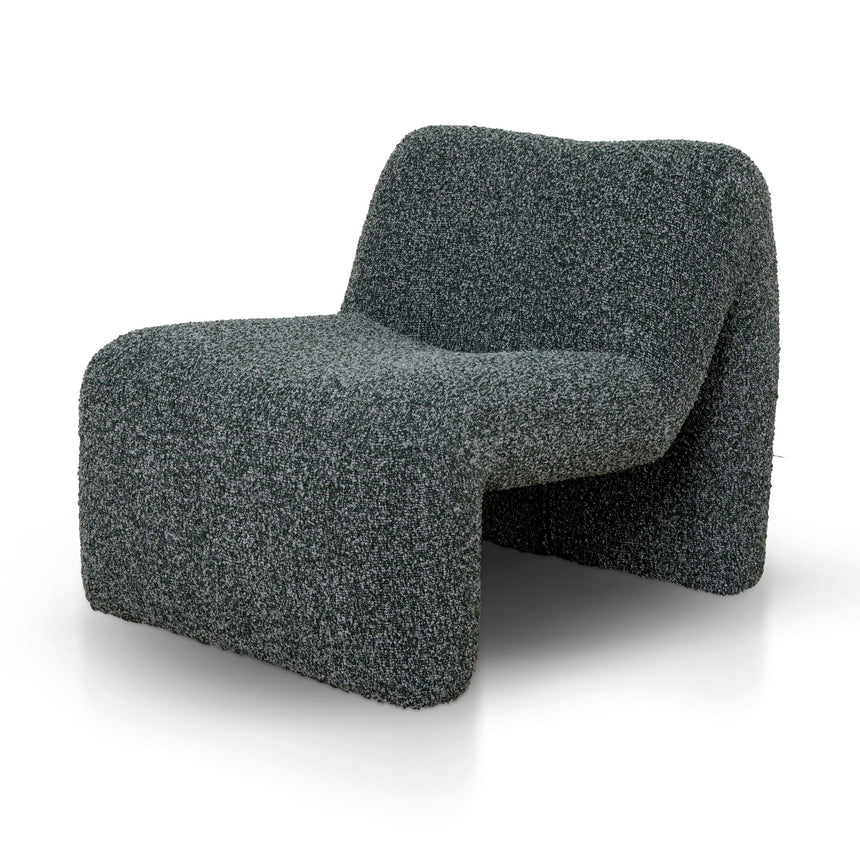 CLC8848-IG Fabric Armchair - Dark Grey Fleck - Black Oak