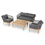 CLS10167-EM 4pcs Outdoor Lounge Set - Grey