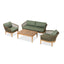 CLS10168-EM 4pcs Outdoor Lounge Set - Royal Stone Green