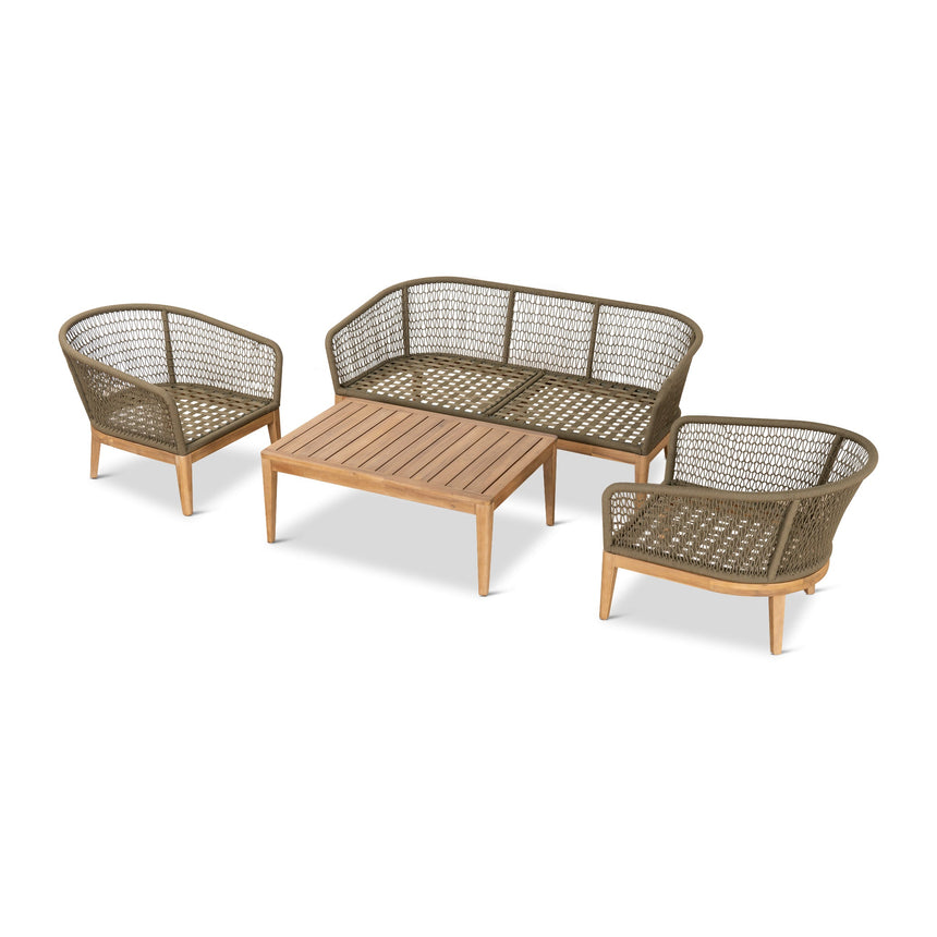 CLS10168-EM 4pcs Outdoor Lounge Set - Royal Stone Green