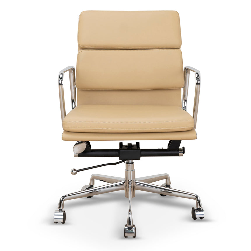 COC10360-YS Low Back Office Chair - Light Brown Leather