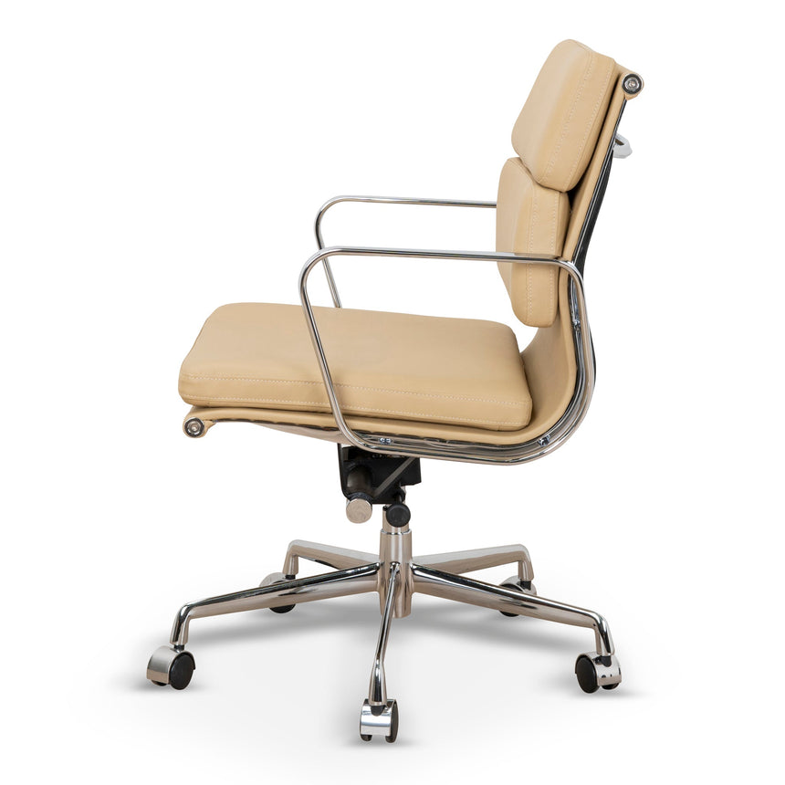 COC10360-YS Low Back Office Chair - Light Brown Leather