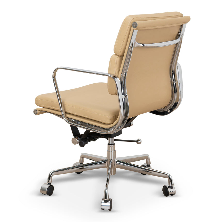 COC10360-YS Low Back Office Chair - Light Brown Leather