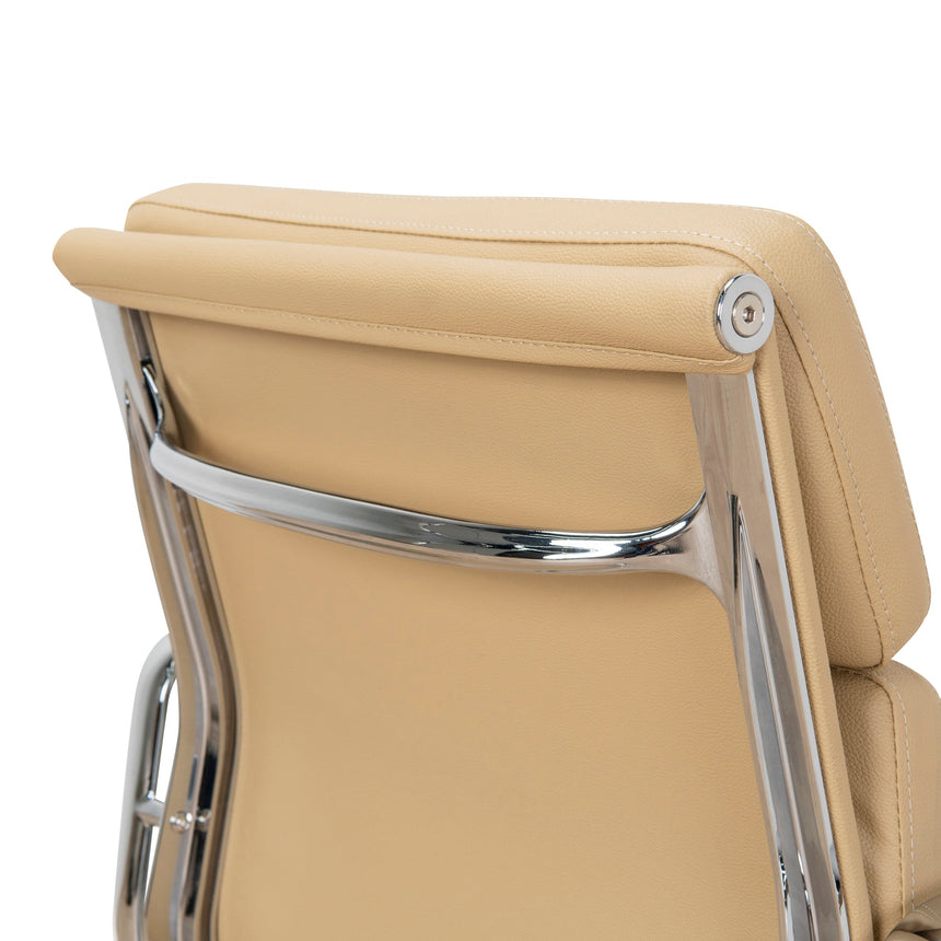 COC10360-YS Low Back Office Chair - Light Brown Leather