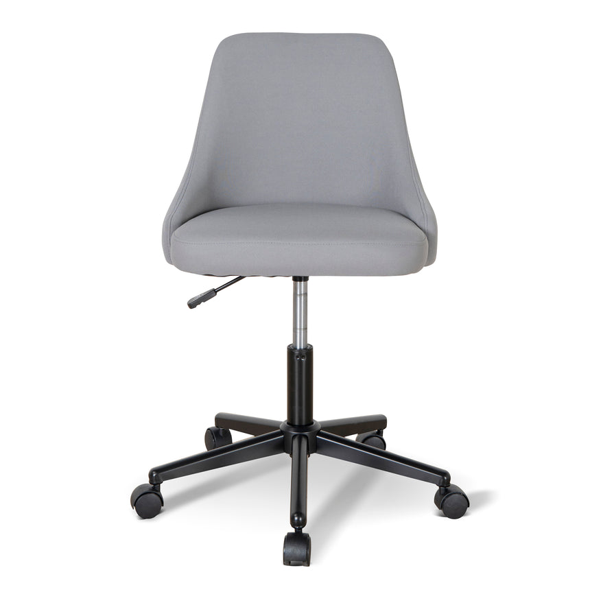 COC8963-UN Grey Fabric Office Chair - Black Base