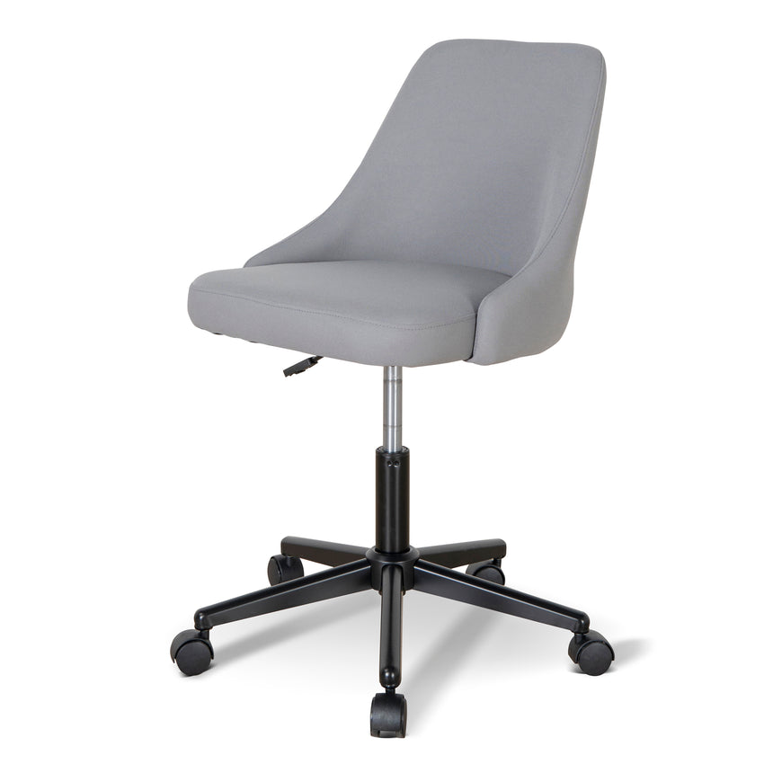 COC6238-UN Grey Fabric Office Chair - White Base