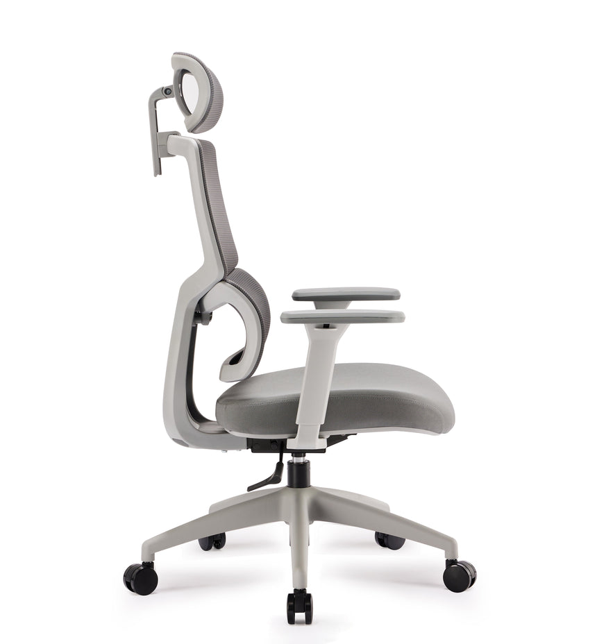 COC8964-UN Mesh Ergonomic Office Chair with Headrest - Grey