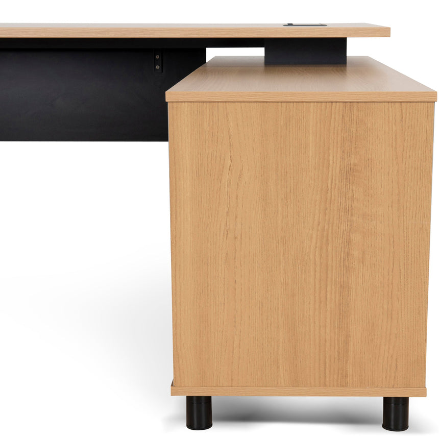 COT10187-SN 1.8m Executive Desk Right Return with Black Legs - Natural