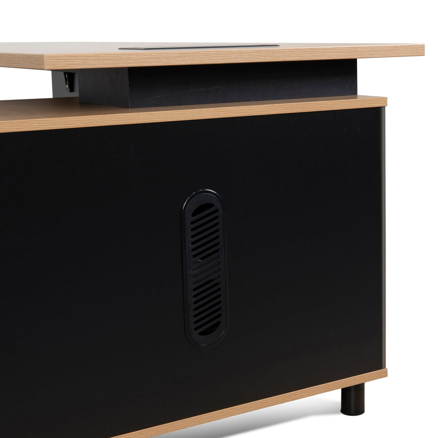 COT10187-SN 1.8m Executive Desk Right Return with Black Legs - Natural