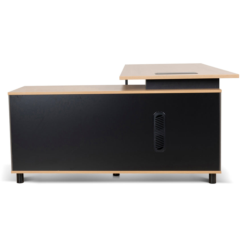 COT10187-SN 1.8m Executive Desk Right Return with Black Legs - Natural