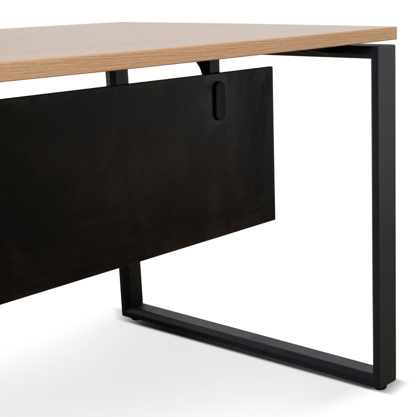 COT10187-SN 1.8m Executive Desk Right Return with Black Legs - Natural